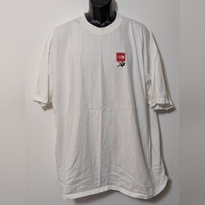 Men's The North Face T Shirt White And Red Size XXL